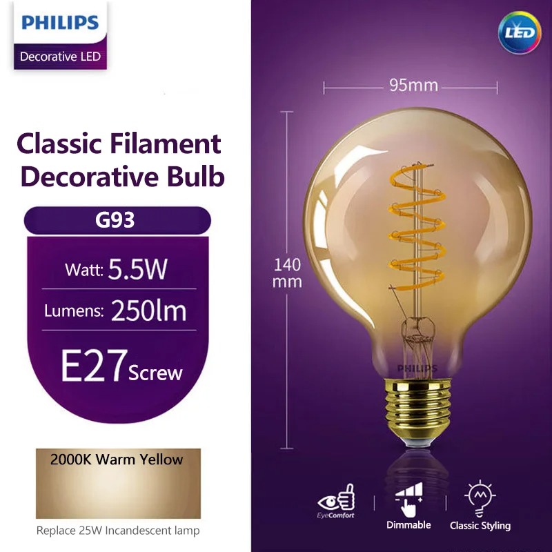 Philips Bulb Led Classic - 필립스 LED 램프 G93 클래식 필라멘트