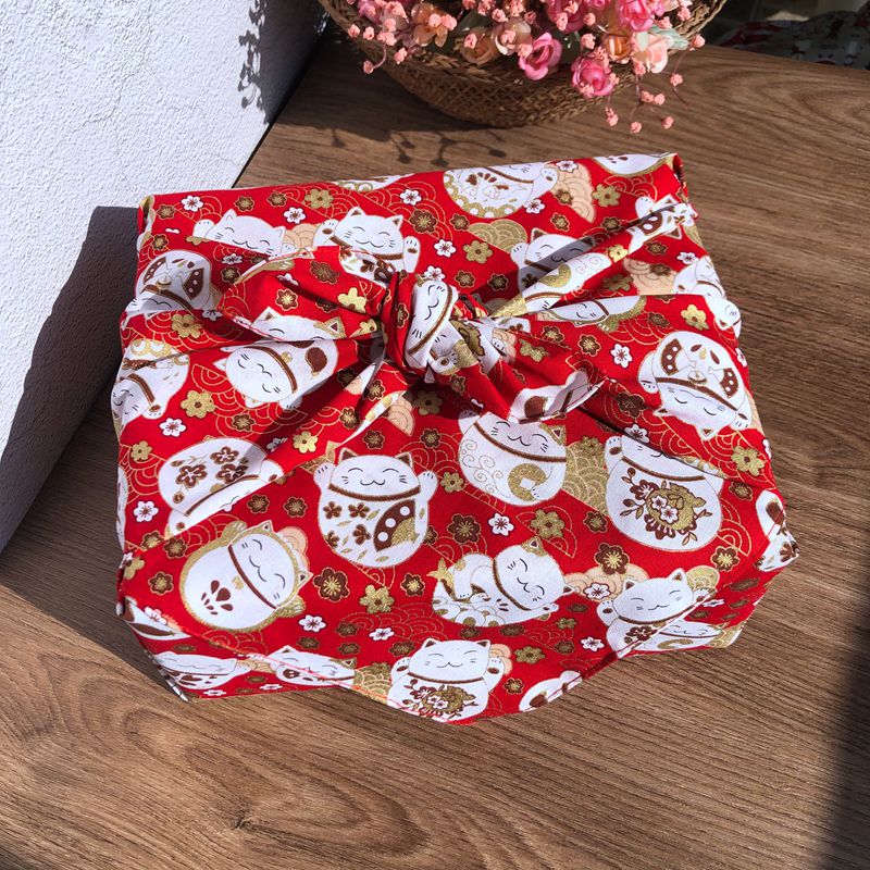 Furoshiki Wrap Cloth - Furoshiki 전통 일본 포장 천, 빨간